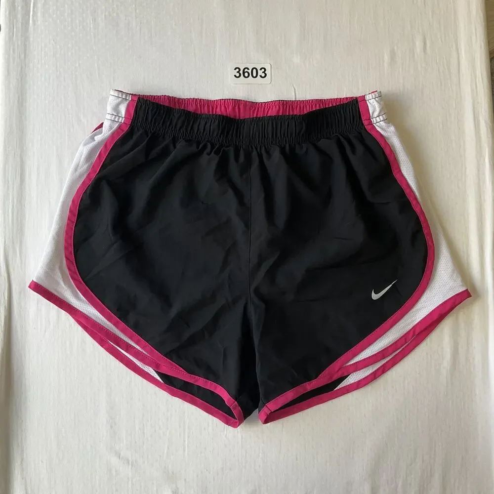 Nike Women Shorts S Black Activewear Shorts Running Dri-Fit Shorts Logo 3”Inseam